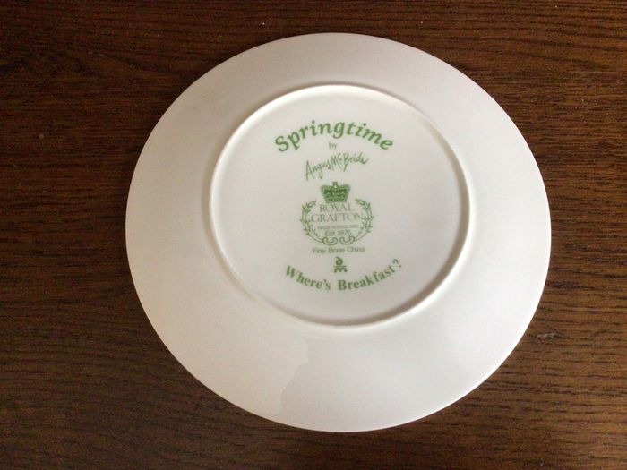 Royal Grafton Angus Mc Bride bird picture plate wheres breakfast
