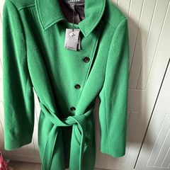 New tags designer Jaeger green coat UK16