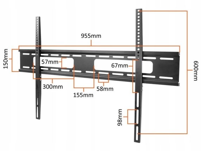 Tv Wall Mount Bracket Flat Fixed  42-120"