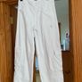 SALE Fab Zara Mid Rise White Multi Pocket Wide Leg Cargo Trousers  Size 42 UK 14 Image 8