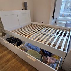 IKEA Kingsize Bedframe w/ Storage & Headboard