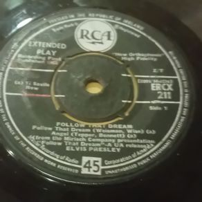Elvis Presley Vinyl Single Irish Pressing