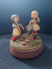 Antique ANRI Its a Small World Music Box