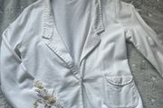 Jersey crystal pear detail blazer by EV4