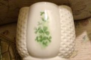 Donegal Parian China Errigal Shamrock/Clover Flower Pot
