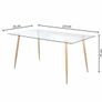 Modern Nordic Dining Set + 4 chairs - white Image 5