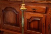 Antique Brass and Onyx Marble Floor Lamp circa 1940s working perfectly