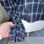 Girls Long Sleeved Blue Checkered Shirt from Primark Image 6