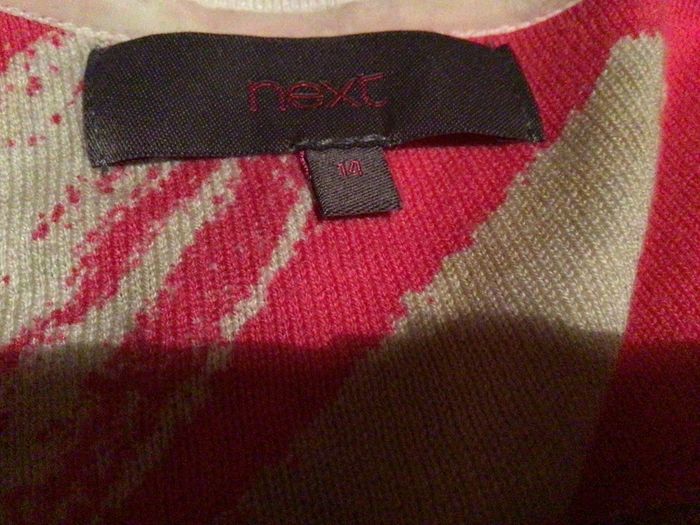 Next pink floral lightweight jumper size 14 price includes postage
