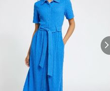 Cobalt Blue Jersey Shirt Dress
