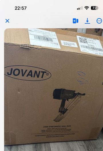 JOVANT 3490 Pneumatic Coil Nail Gun