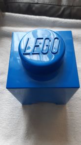 LEGO Storage Box Brick 1 Knob Single Blue