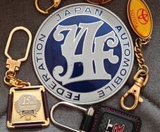 Genuine JDM Keychains & Badges (Toyota, Nissan GT-R, Honda, JAF)