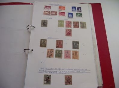 A collection of Romanian stamps on pages in binder (1893-1990s)