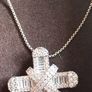 sterling silver cz cross stamped 925 on sterling silver chain stamped 925 Image 5