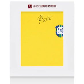 Pele Signed Brazil Shirt - 1970 - Gift Box