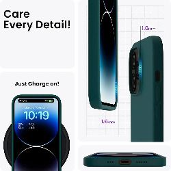 Liquid Silicone Case For Apple iPhone 14 Pro Luxury Thin Phone Cover Green