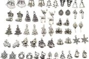 Christmas Tree Mixed Charm Silver Holiday Pendant DIY for Bracelet Necklace Jewelry Making Crafting 54pcs (FREE POSTAGE)