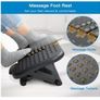 Foot Rest Under Desk with Massage Function, Adjustable Angle & 3 Different Height Positions, Non-Slip Foot Stool for Office & Home Image 2