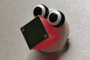 Handmade Geometric Optical Art Bird Brooch