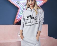 Coffee noun a magical substance that turns leave me alone or die into good morning honey long hooded dress