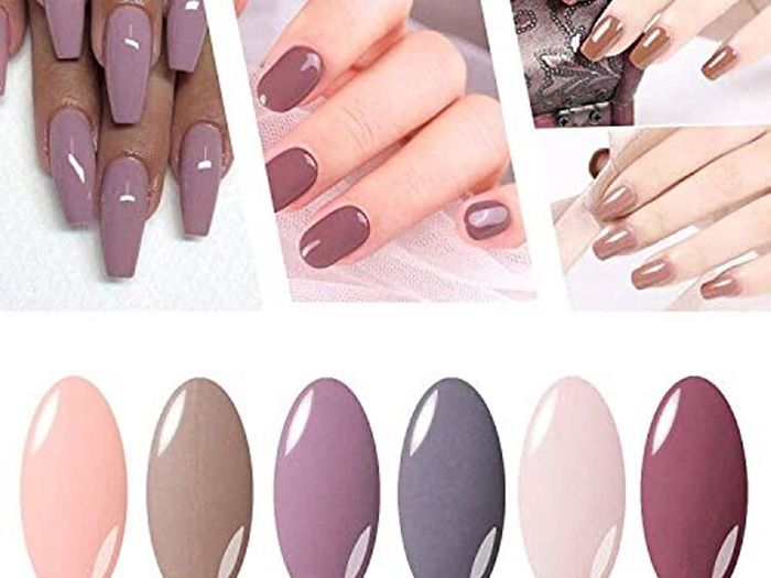 Gel Nail Polish Starter Kit - 6 Colors Gel Polish Set Base Top Coat, 36W UV LED Nail Lamp with Full DIY Gel Manicure Nail Tools 8ml (FREE POSTAGE)