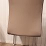 A set of 6 Dining room leather chairs with chrome frames Image 3