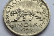 British India Half Rupee 1946 Silver Coin