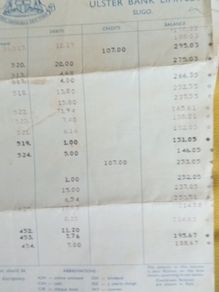 Vintage Bank Statements