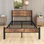 Double Bed Frame with Wooden Headboard Image 5