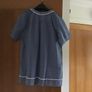 Van Den Bergh Blue/White Patterned Short Sleeve V Neck Blouse Size Medium Image 3