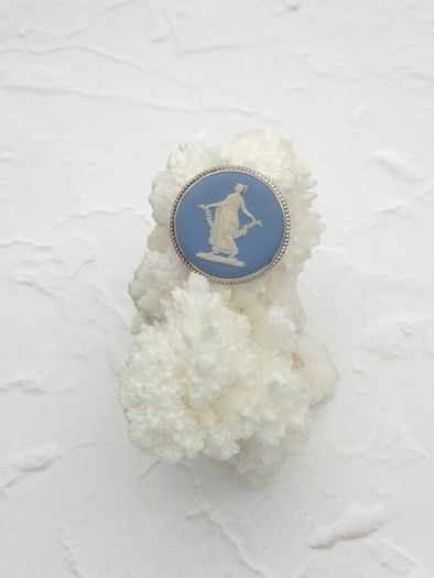 925 Vintage 1973 Wedgwood Sterling Silver Cameo Fully Hallmarked Brooch