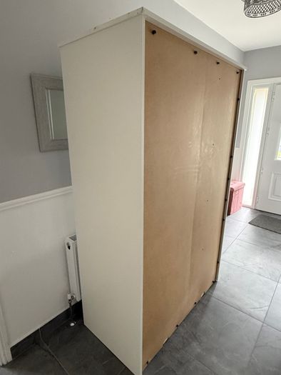 Wardrobe, white, 120x60x191cm