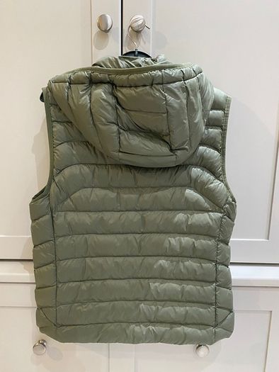 Designer brand Polo Ralph Lauren army khaki Green sleeveless quilted gilet with removable hood BRAND NEW