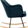 Velvet Rocking Chair with Beech Wood Legs  Modern Armchair for Living Room, Bedroom or Nursery Image 2