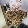 Artificial Flower Arrangement with Glass Vase Image 2