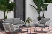 4 Piece Rattan Garden Furniture Set