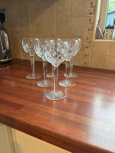 Waterford crystal wine glasses x6