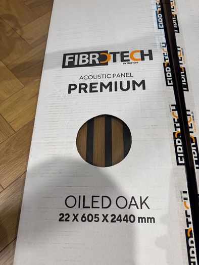 Oiled Oak Acoustic Wall Panelling