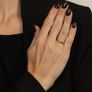 375 9ct yellow gold natural diamond ring - size L Image 3