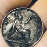 Half Penny 1865 Queen Victoria Nice grade Image 3