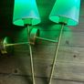 2 Brass Wall Lamps with Colour-Changing Rechargeable Bulbs (No Wiring Needed) Image 2