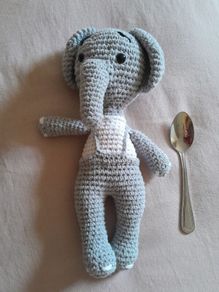 Handmade soft toy, elephant