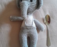 Handmade soft toy, elephant