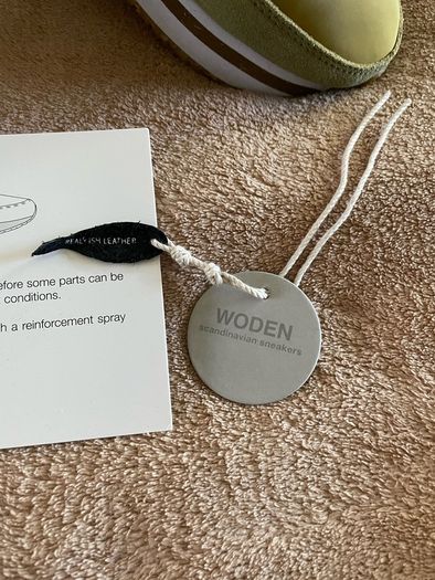 Woden leather trainers