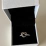 Pandora Womens Silver Crossover Sparkly Ring- Size 58 Brand New Image 4