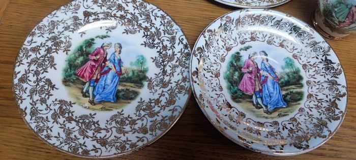 Bone China Tea Trio / Set, 22k Gold Rim