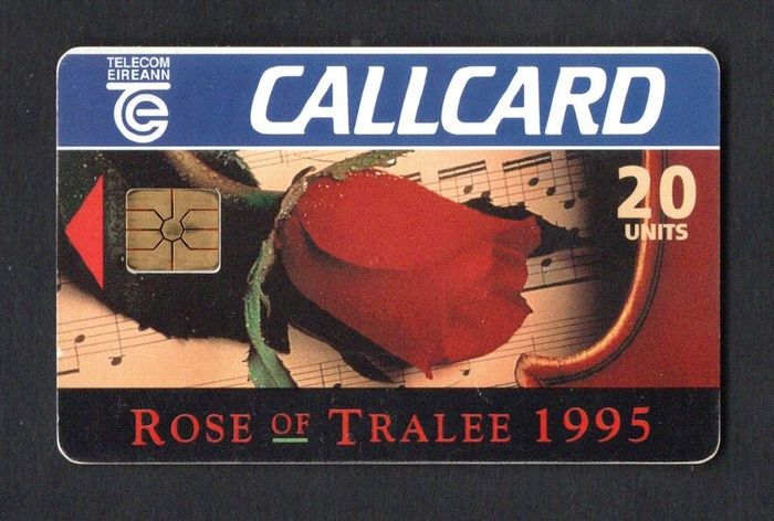 1995 Ireland 20 unit Rose of Tralee '95 (Gemplus GEM1) Call Card Used. Telecom Eireann card number 1095.