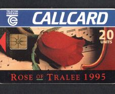 1995 Ireland 20 unit Rose of Tralee '95 (Gemplus GEM1) Call Card Used. Telecom Eireann card number 1095.