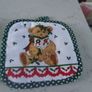 Christmas Quilted Pot Holders x 2 for Sale Image 2